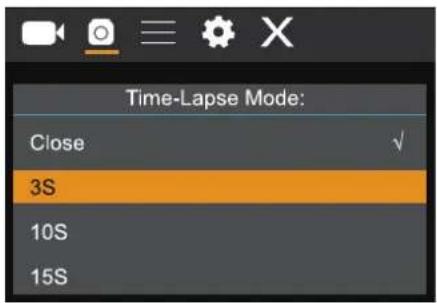 SALORA ACE500 - Instellen Time-lapse modus - 2