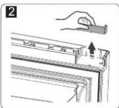 Illustration of a hand holding a tool above a folded document or shelf, with an arrow indicating the process (no text or symbols present).