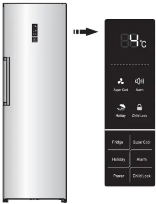 84°C Super Cool Alarm Holiday Child Lock Fridge Super Cool Holiday Alarm Power Child Lock