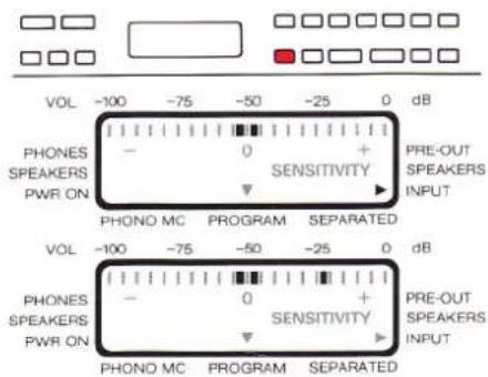 REVOX B250 - - Presser la touche SENSITIVITY [26] - 1