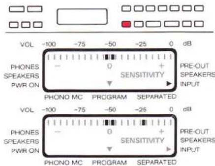 REVOX B250 - ● Taste SENSITIVITY [26] drücken - 1