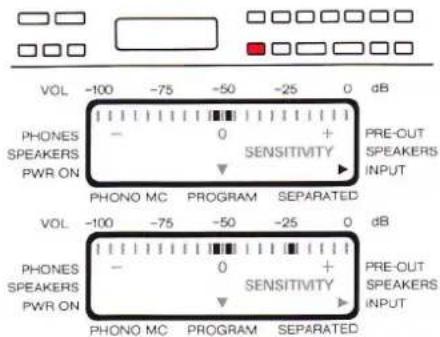 REVOX B250 - ● Press SENSITIVITY [26] key - 1