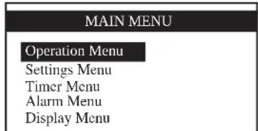 Acson WCCH0703 - Main Menu - 1