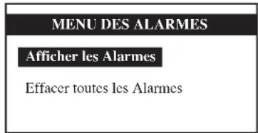 Acson WCCH0703 - Menu des Alarmes - 1