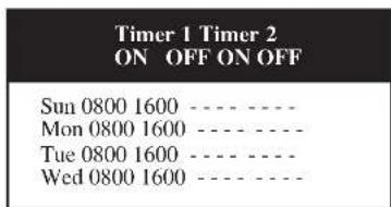 Acson WCCH0703 - Set Schedule - 1