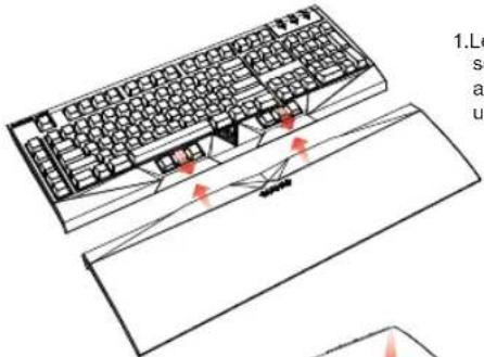 Gamdias Hermes Ultimate - Instructions pour le repose-poignets HERMES - 1