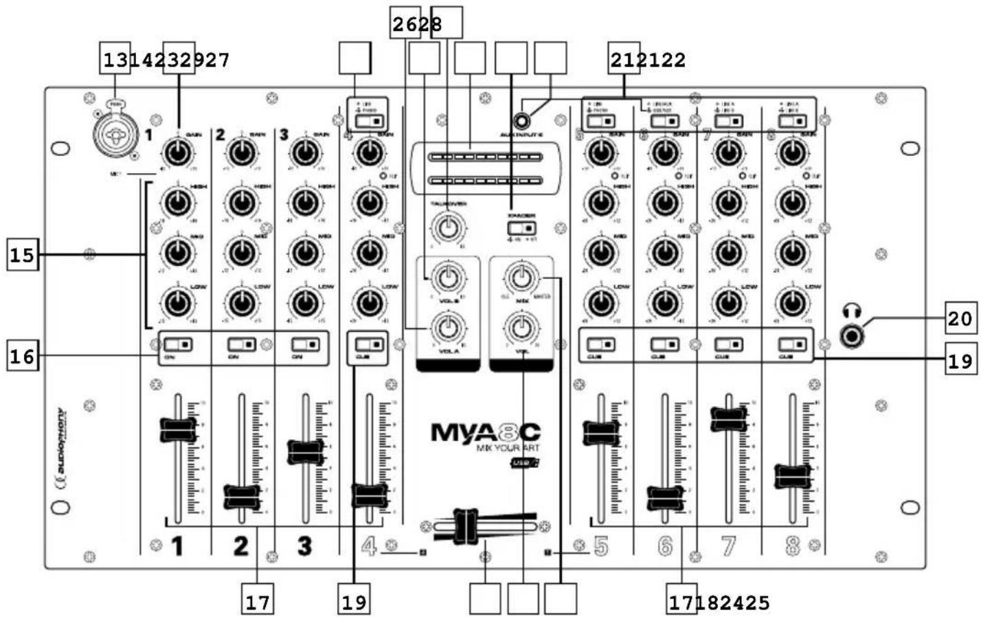 Audiophony MYA8C - Port USB - 1