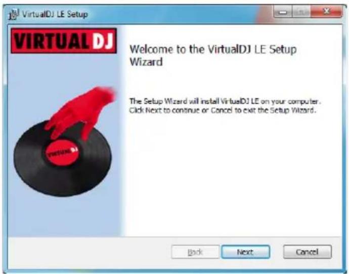 Audiophony DJazz Pro - - Installation du logiciel Virtual DJ LE sous Windows - 1