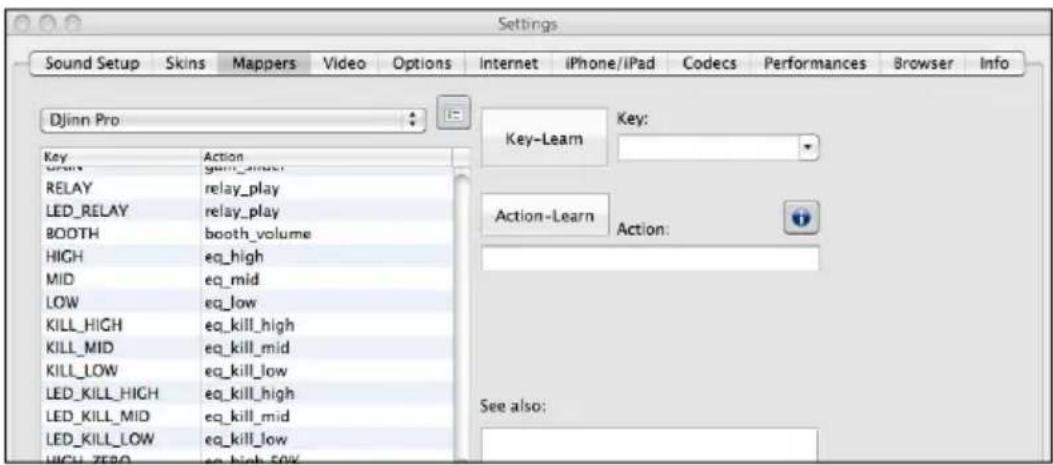 Audiophony DJ inn Pro - - Sélection du mapping spécifique - 1