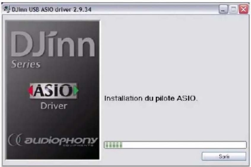 Audiophony DJ inn Pro - - Installation du pilote ASIO dédié (sous windows® uniquely) - 3