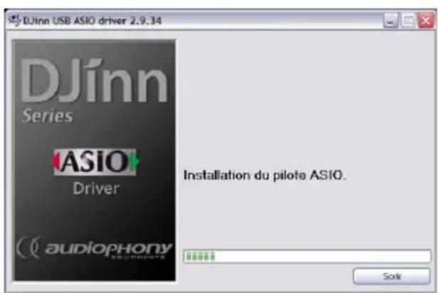 Audiophony DJ inn Pro - - Installing the Djinn Pro ASIO driver - 3
