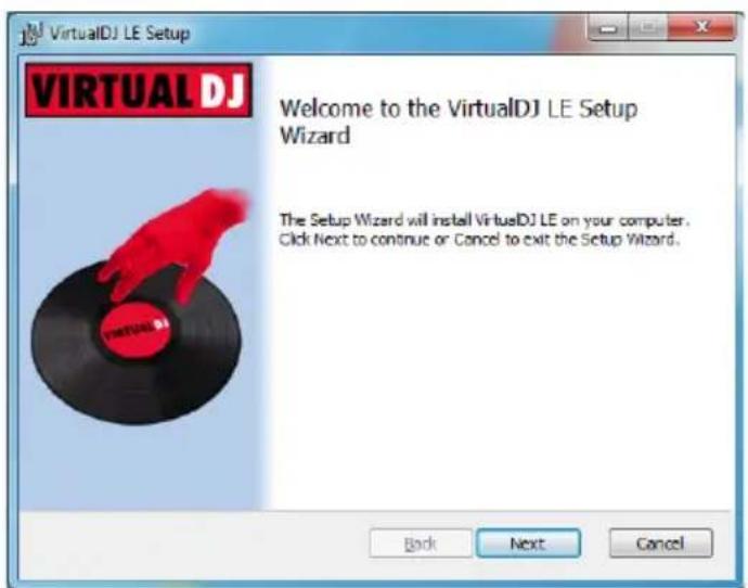 Audiophony DJ inn Pro - - Installation du logiciel virtual DJ le sous windows - 1