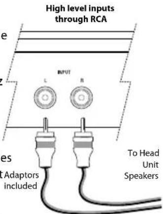 MTX Audio TH800D - Entrées haut-niveau (High Level) : - 1