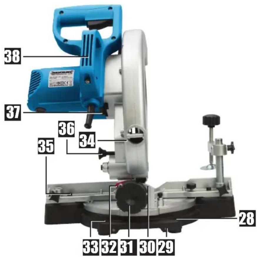 SILVERLINE 262705 - SILVERLINEC® 1400W Compound Mitre Saw 210mm - 5
