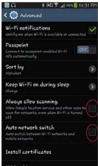 TREBS Comfortcam 99515 - Special sengs for Android 4.3 users - 1