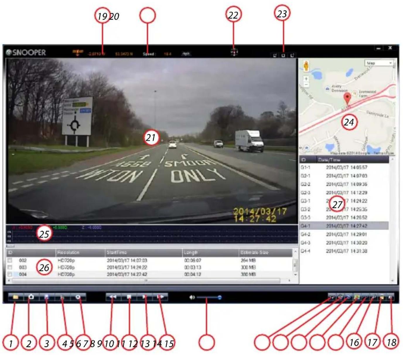 SNOOPER DVR1HD Mini - Wiedergabe von Video- und Audioaufnahmen mit Snooper Player - 5
