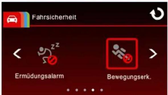 Fahrsicherheit Ermüdungsalarm Bewegungserk.