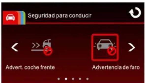 Seguridad para conducir Advert. coche frente Advertencia de faro