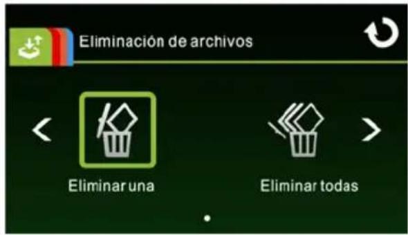 Eliminación de archivos Eliminar una Eliminar todas