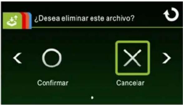 ¿Desea eliminar este archivo? < Confirmar Cancelar >