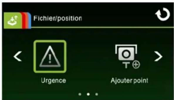 Fichier/position Urgence Ajouter point