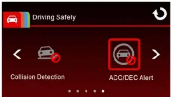 Driving Safety Collision Detection ACC/DEC Alert