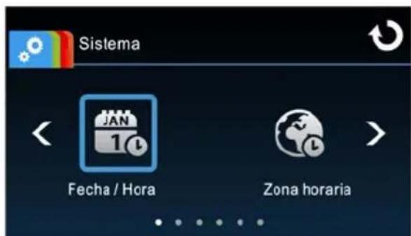 Sistema Fecha / Hora Zona horaria