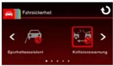 Fahrsicherheit Spurhalteassistent Kollisionswarnung