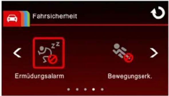 Fahrsicherheit Ermüdungsalarm Bewegungserk.