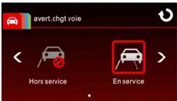 avert.chgt voie Hors service En service