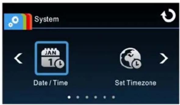 System Date / Time Set Timezone