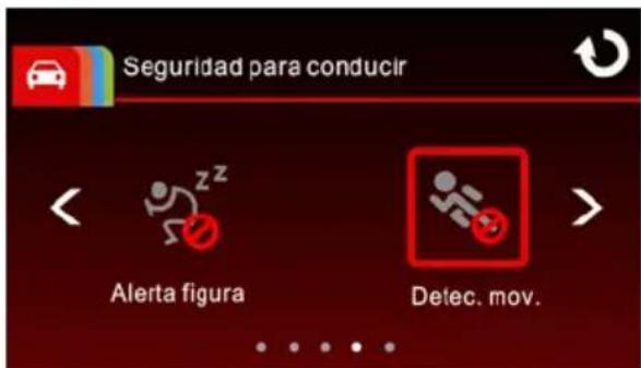 Seguridad para conducir Alerta figura Detec. mov.