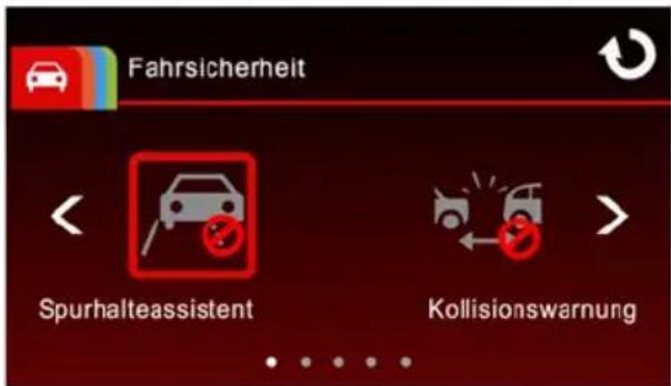 Fahrsicherheit Spurhalteassistent Kollisionswarnung