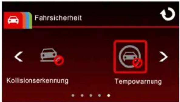 Fahrsicherheit Kollisionserkennung Tempowarnung