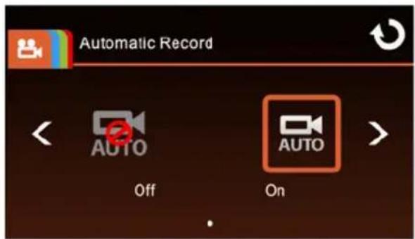 Automatic Record AUTO Off On