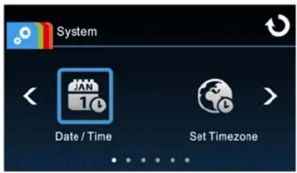 System Date / Time Set Timezone