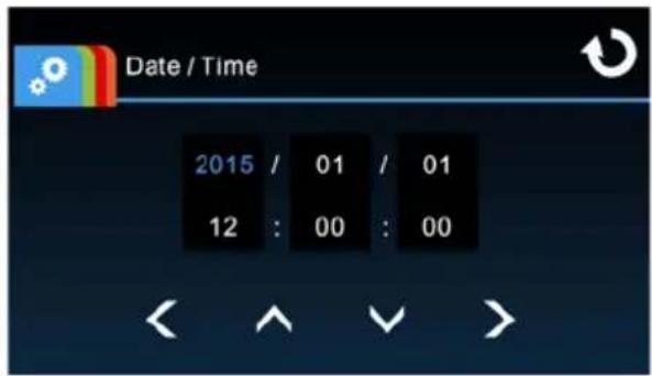 Date / Time 2015 / 01 / 01 12 : 00 : 00