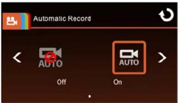 Automatic Record AUTO Off On