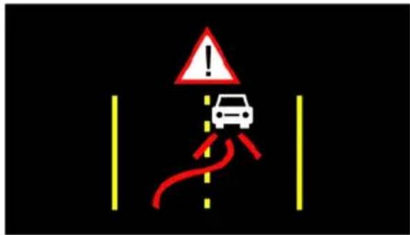 Warning sign with car accident warning, indicating severe traffic flow