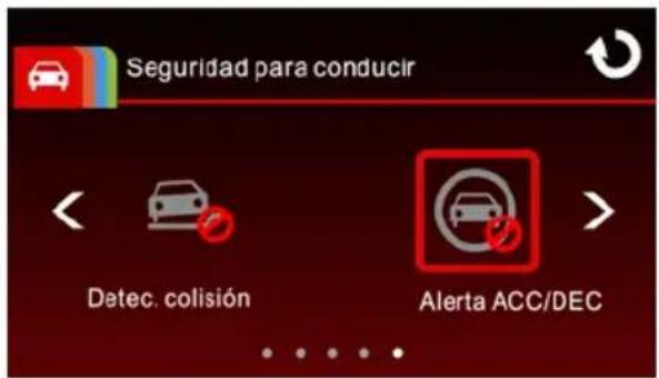 Seguridad para conducir Detec. colisión Alerta ACC/DEC