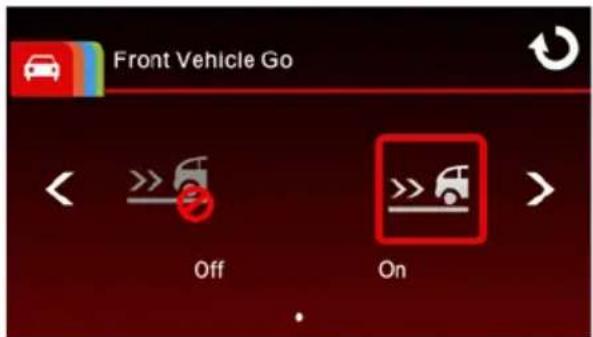 Front Vehicle Go Off On