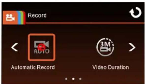 Record AUTO Automatic Record Video Duration