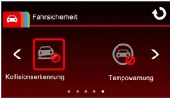 Fahrsicherheit Kollisionserkennung Tempowarnung