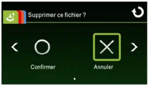 Supprimer ce fichier ? < O Annuler > Confirmer Annuler
