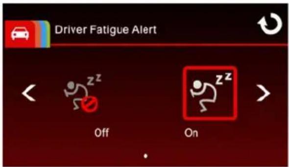 Driver Fatigue Alert << Off On >