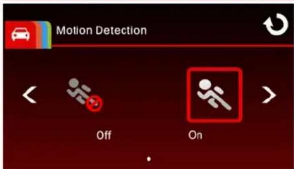 Motion Detection Off On