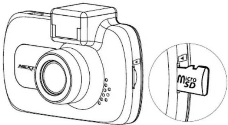 NEXT BASE InCar Cam 212 Lite - Insérer la carte micro SD - 1