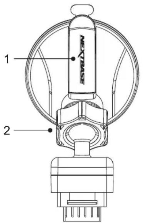 NEXT BASE InCar Cam 212 Lite - Fixation alimentée - 1