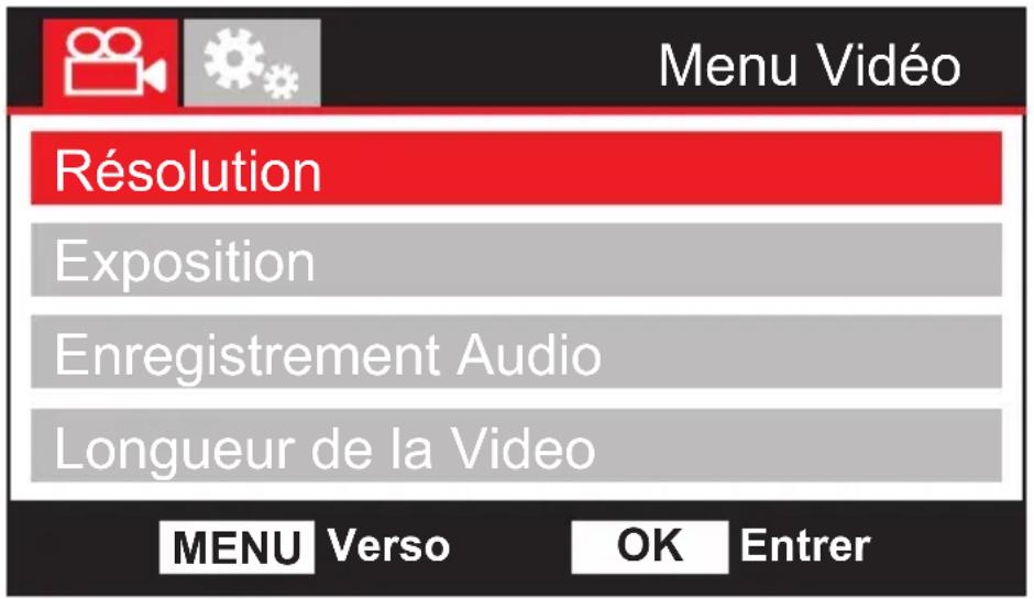 NEXT BASE InCar Cam 212 Lite - Menu vidéo - 1