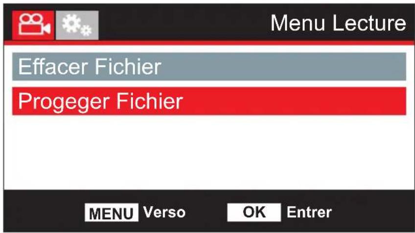 NEXT BASE InCar Cam 212 Lite - Protéger des fichiers : - 1